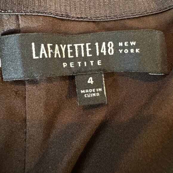 LAFAYETTE 148 NEW YORK Wool Animal Print Pencil Skirt Size 4 Petite - Picture 4 of 8